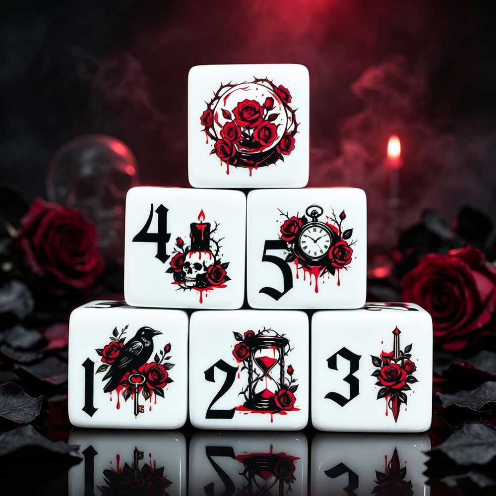 Board Game Live - Set di 12 Dadi Acrilici D6
